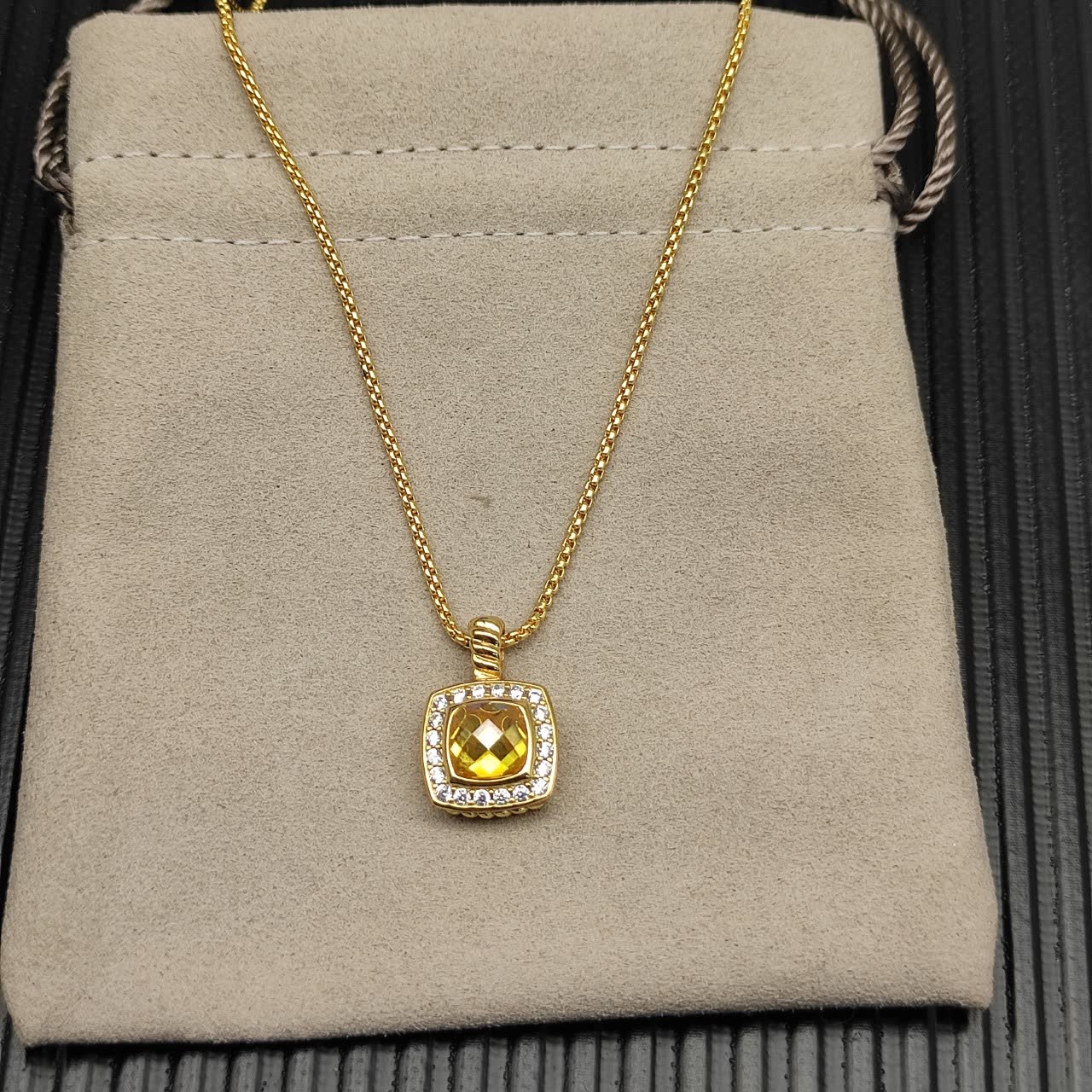 David Yurman Cable Collectibles™ Citrine & Diamond Albion™ Pendant Necklace